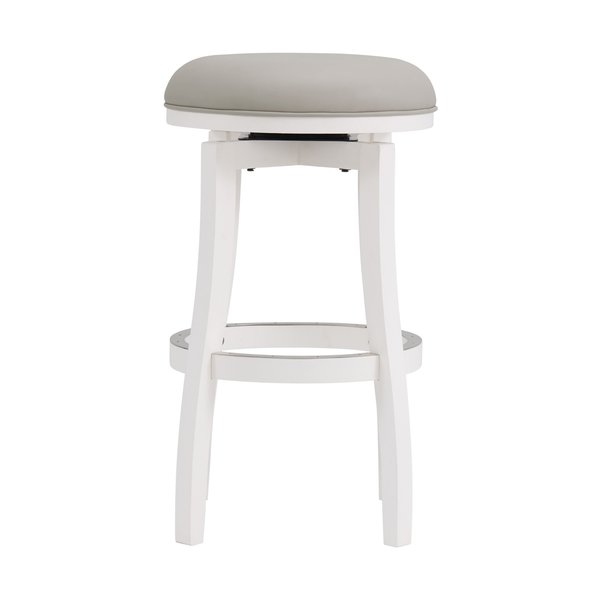 Alaterre Furniture Ellie Bar Height Stool, White ANEL06PDC